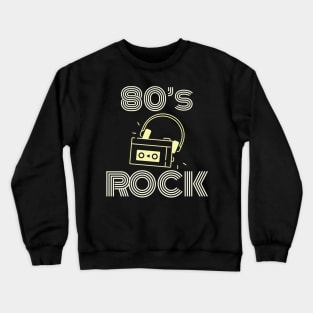 Eighties Vintage Rock With Walkman Crewneck Sweatshirt